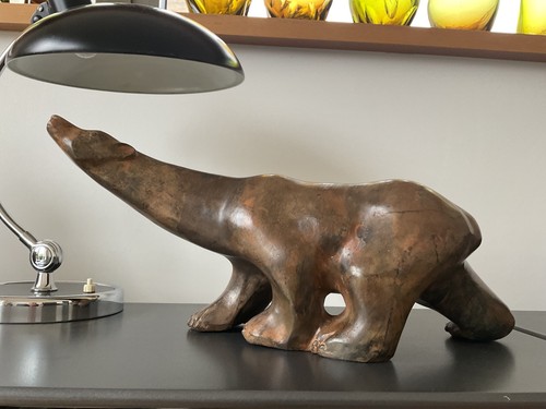 Art deco bronze skulptur - bronze,