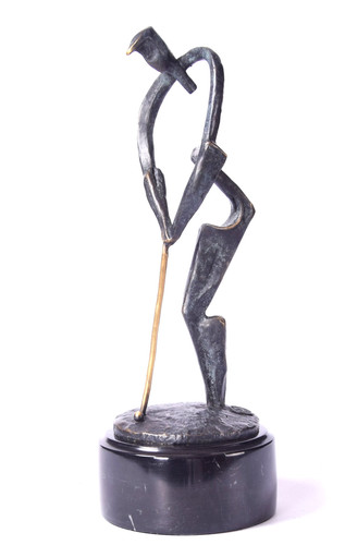 Bronzeskulptur golfer golf - bronzeskulptur,