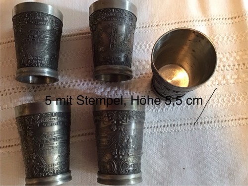 Schnapsbecher aus zinn 5 cm - zinn,,