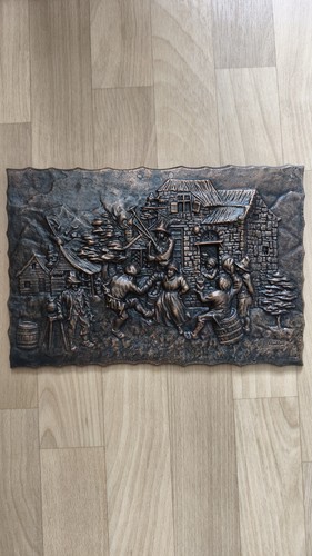 Signiertes metall relief - signiertes, von