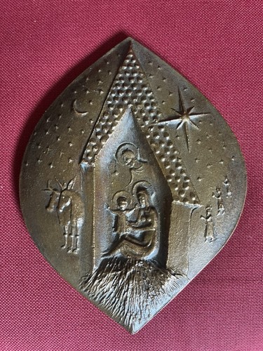 Krippenmotiv/Bronze-Plakette