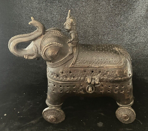 Alte bronze schmuckdose - bronze, asien