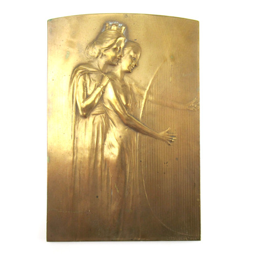 Ludwig hujer bronze - bronze, relief