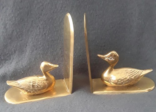 Vintage buchstützen ente - buchstützen,