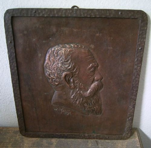 Antikes kupfer relief - antikes, portrait