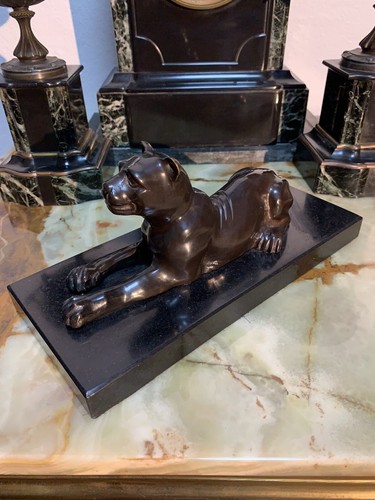 Panther bronze marmorplatte - panther,