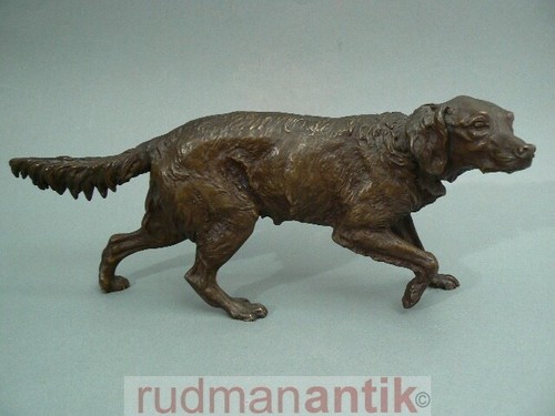 Bronze figur hund - bronze, retriever