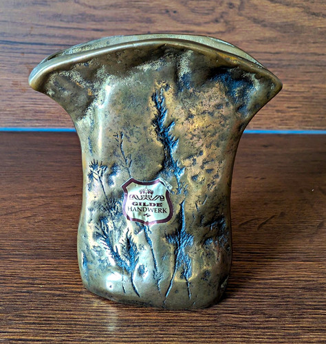 Kleine messing vase - messing,