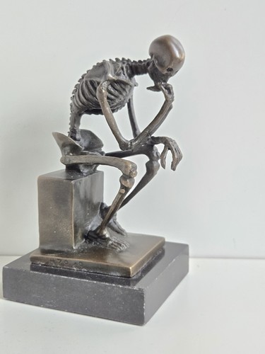Bronzeskulptur skelett in - „skelett,