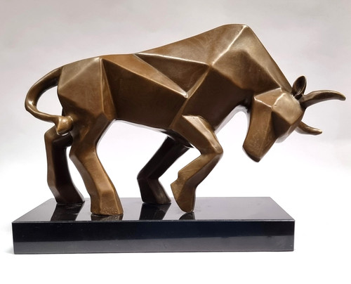Bronzeskulptur stier bulle - bronzeskulptur,