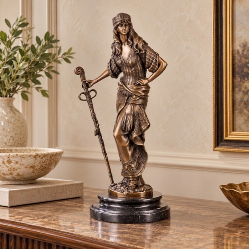 Bronze skulptur berberin mit - skulptur,