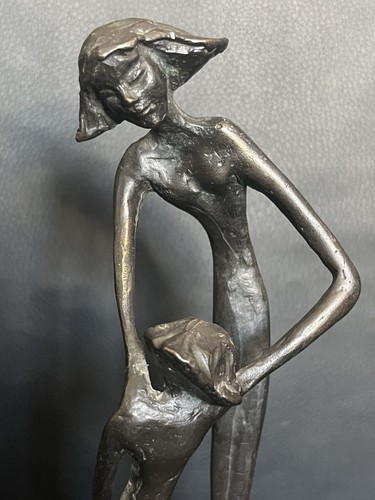 Alte bronzefigur mutter mit - alte,