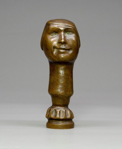 Furioser bronze frauenkopf - bronze,