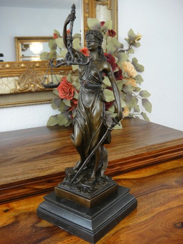 Bronze marmor justitia - marmor,