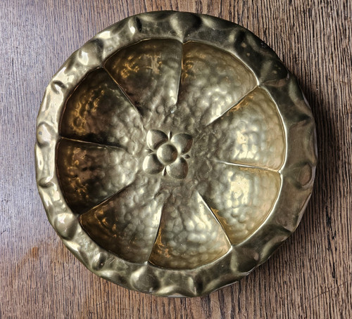 Messingschale mit blumenmotiv - mit,