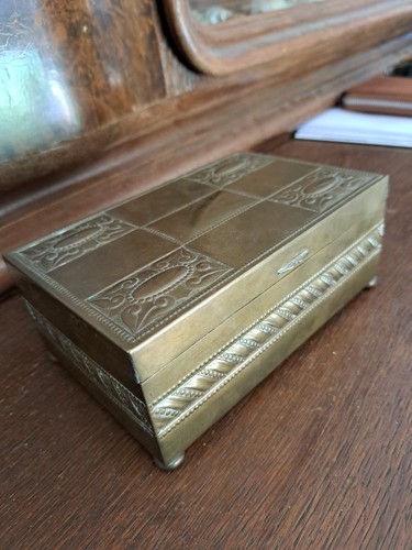Messingdose jugendstil gemarkt - messingdose,