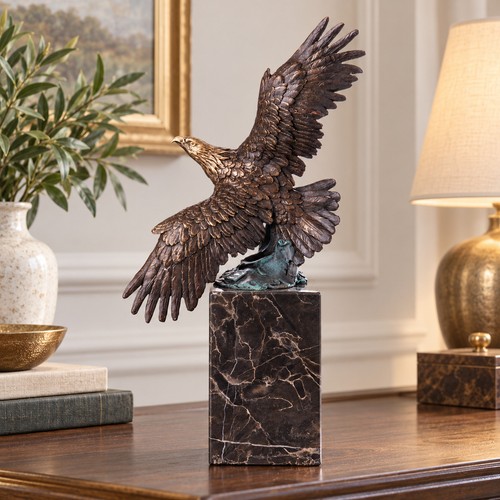 Bronze skulptur adler mit - skulptur,