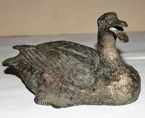 Ente bronzefigur bronzeplastik - bronzefigur,
