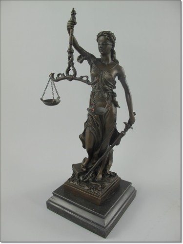 Bronzefigur justitia auf - bronzefigur,