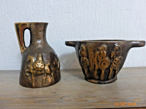 Bronze vase schale - vase,