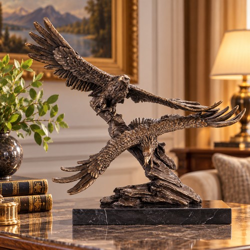Bronze skulptur zwei - skulptur, adler