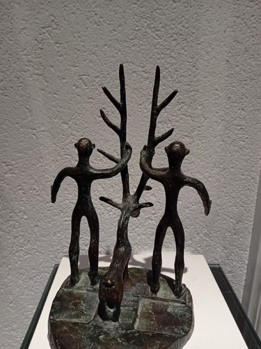 Bronzefigur hirsch 2figuren - bronzefigur,