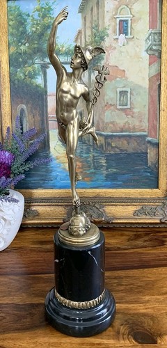 Hermes bronze figur merkur - bronze,