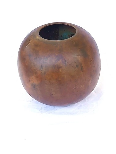Bronze vase metallvase rund - vase,