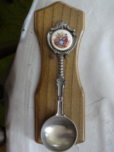 Zinnlöffel mit wandhalterung - mit,