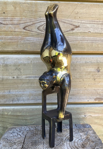 27cm bronze frau figur - ,
