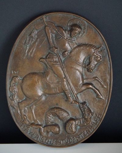 Seltenes bronze relief - -,
