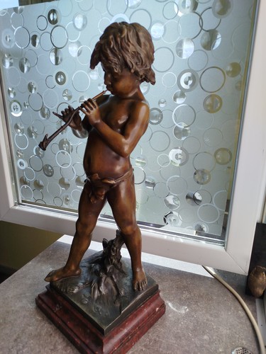 Bronze figur junge - figur,