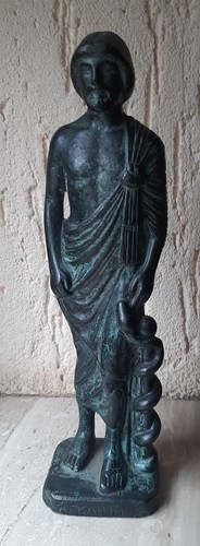 Bronze figur asklepios - bronze,
