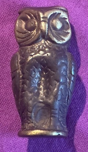 Bronzefigur kleine eule - bronzefigur,