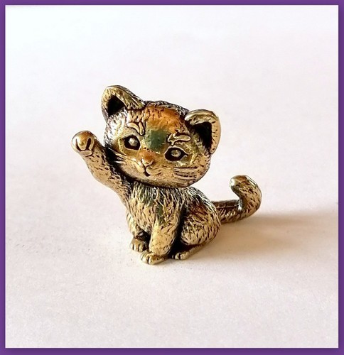 Messing figur katze - figur,